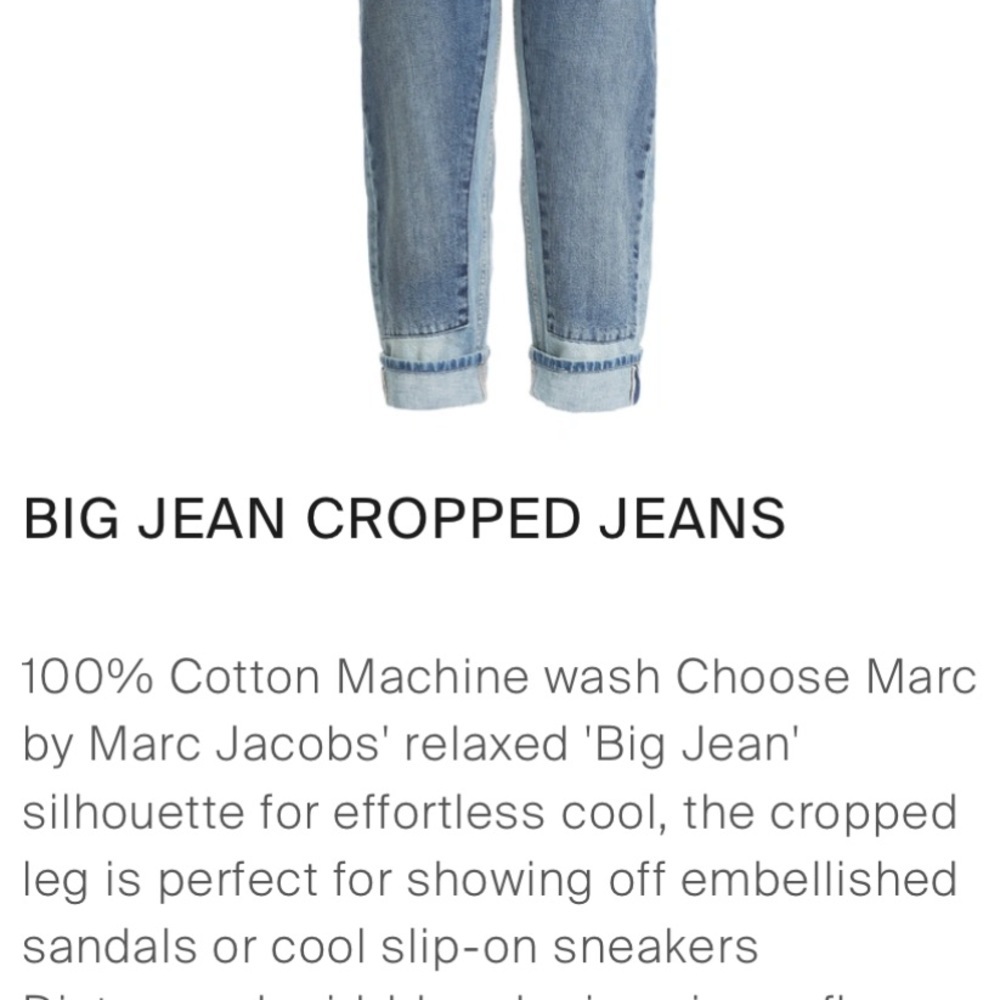 Marc Jacobs RARE big jeans DOUBLE TROUBLE denim sz 27 oversized selvege 32 waist - Picture 4 of 12